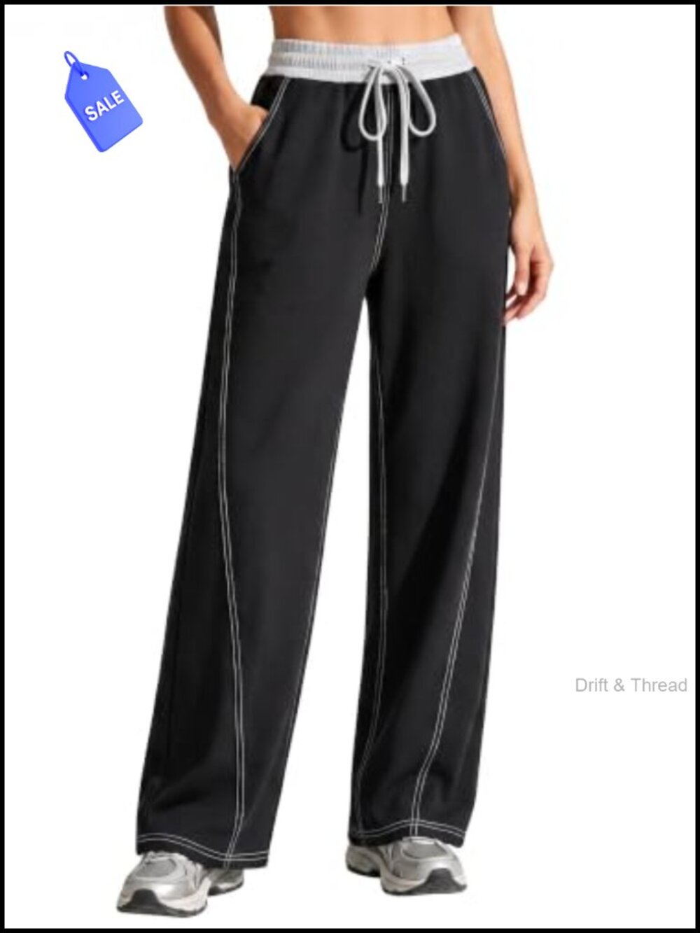 Womens High Waisted Baggy Sweatpants 4-Way Stretch Tummy Control Work Pants